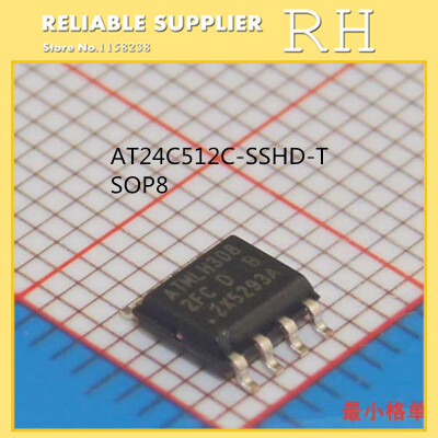 

20PCS/LOT AT24C512C-SSHD-T AT24C512 2FC SOP8 EEPROM 512KBIT 1MHZ