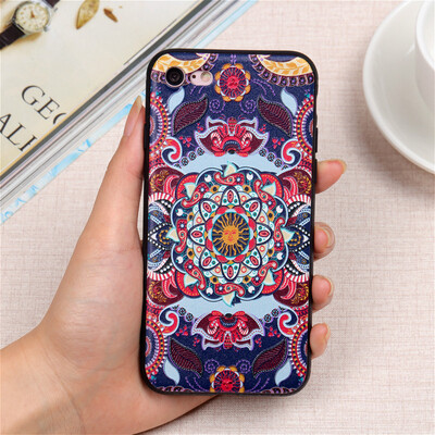 

Винтаж Мандала Цветы Мягкие TPU ультра тонкий крышка для iphone 5 5s se x 6 7 8 силиконовые Роскошный тонкий Телефонные Чехлы