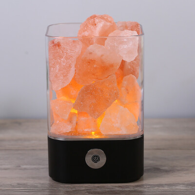 

TOMNEW Natural Himalayan Salt Lamp USB Real Himalayas Himilian Pink Salt Crystal Rock Lamp Good for Health Small Mineral Negative