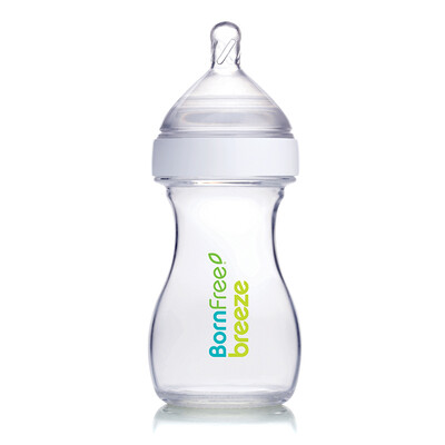 

Imported BornFree 5 5 oz plastic bottle 147ml Wide caliber anti-flatulence PP bottle with silicone slow nipple for 0 months