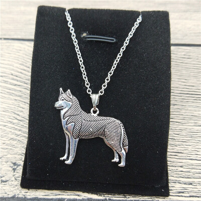 

New Siberian Husky Necklace Trendy Style Siberian Husky Pendant Necklace Women Fashion Pet Jewellery Animal Dog Jewellery