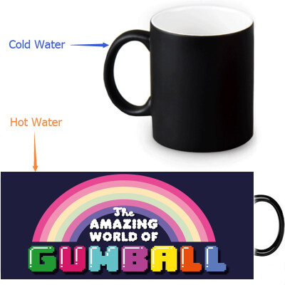 

The Amazing World of Gumball 350ml/12oz Heat Reveal Mug Color Change Coffee Cup Sensitive Morphing Mugs Magic Mug Milk Tea Cups