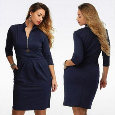 

Lovaru ™ 2015 2 015 лето стиль женщин моды мини-платье три четверти рукавами V-образным вырезом высокое качество Мягкие и удобные платья