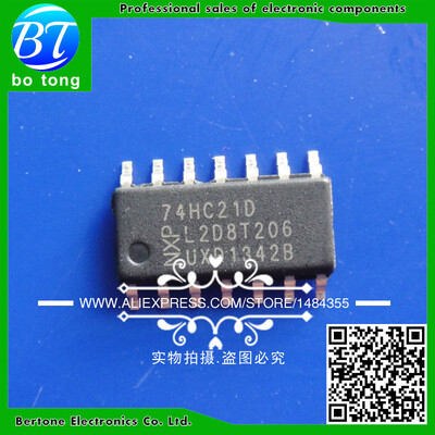 

100PCS free shipping 74HC21D 74HC21 SN74HC21D SOP-14