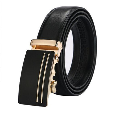 

NEW 2017 Famous Brand Belt Men Good Quality Cowskin Genuine Luxury Leather Mens Belts Strap Male Metal Automatic Buck