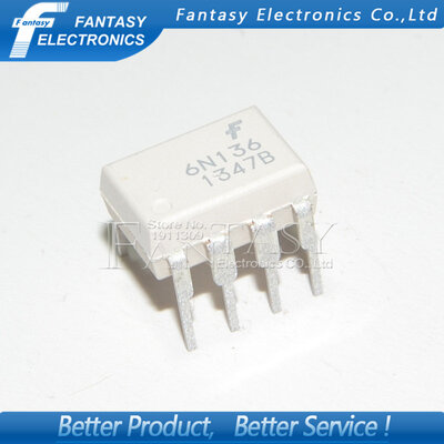 

50PCS 6N136 DIP8 DIP photoelectric coupler new and original free shipping