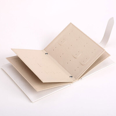 

Youjialiangpin Stud Earrings Storage Box Portable Jewelry Storage Book Soft White 1851445CM