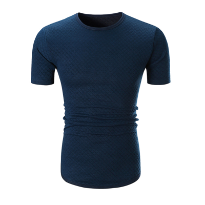 

New Mens Fashion Casual Short Sleeve T-shirt Male Round Neck Slim Fit Solid Color T-shirt Tops