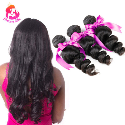 

Мечта как Малайзийская Virgin Hair Loose Wave 3 Bundles Человеческие волосы Черный цвет