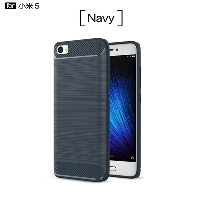 

For Xiaomi 5 Carbon Fiber Phone Cases Soft Anti-Knock Cover For Xiaomi MI 5 case