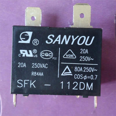 

10pcslot SFK-112DM 12VDC G4A20A air conditioner 20A 250VAC sanyou relay 100 new original