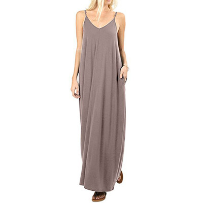 

Try Everything Long Dress Elegant Summer Women Backless Black Dress Long Strap Dress 2018 Loose Casual Summer Long Dresses