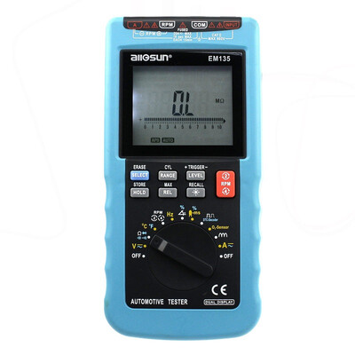 

Цифровой автомобильный мультиметровый двигатель Scan RPM Dwell Angle Car Alternator Tester