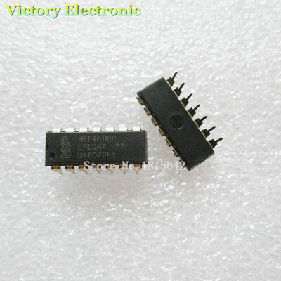 

10PCSLot Original New CD4011 HEF4011 HCF4011CD4011BE DIP QUAD 2-INPUT NAND GATE IC Wholesale Electronic