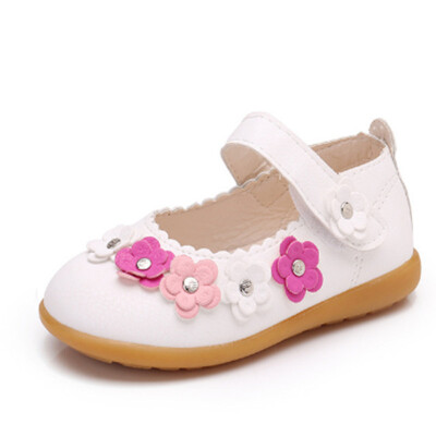 

Children Shoes Girls Ballet Flat 2018 Spring Toddler Girl Princess Shoes Fashion Flower Soft Sole Anti-Skid Kids Leather Shoes