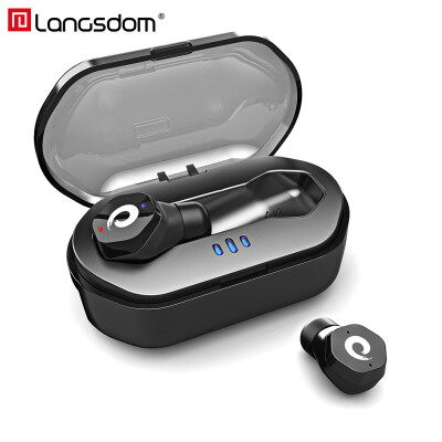 

IPX7 Waterproof Bluetooth 50 Earphone Touch Control Wireless Earbuds Langsdom F8 TWS Wireless Headset for iphone Siri Remote