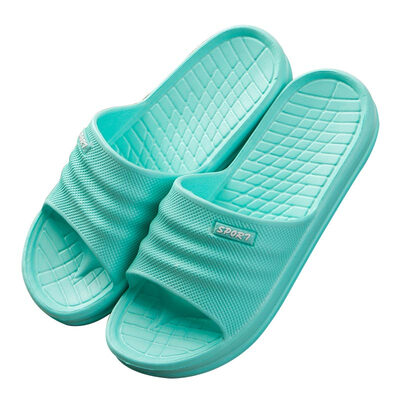 

Lovers couple indoor slippers female home soft bottom slip bath home sandals dark blue 44 yards LJ1605