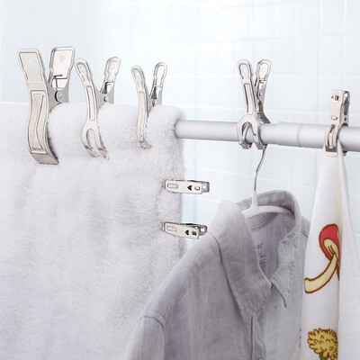 

Bingyou stainless steel large quilt big clip windproof clip clothes clothespins quilt clothes hanger clips clip small socks clips 13cm 5