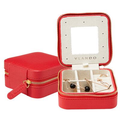 

Only Lando VLANDO Jewelry Box Gift Boxed Girlfriend Birthday Gift Girl Girl Wife Mother Creative Practical Wedding Gift Teachers Day Gift Pomegranate Red