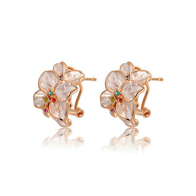 

Yoursfs® 18k rose позолоченные краски цветов сережку женщин моды клип на ювелирный