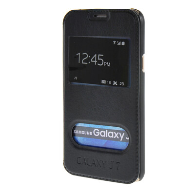 

MOONCASE Samsung Galaxy J7 чехол для View Leather Flip Pouch Bracket Back Cover Sapphire