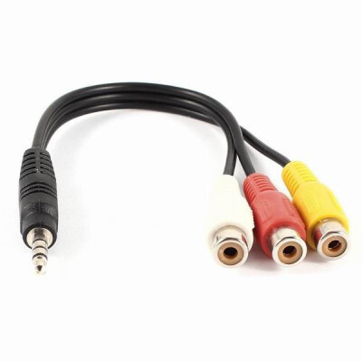 

Huayuan New 3.5mm Male Plug to 3 RCA Female /F Audio Video Cable Stereo Jack Adapter Cord