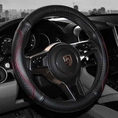 

Chi Qin steering wheel cover leather cowhide way Guanlaoke Fox Yinglang Xuan Yi Fu Rui Si Qi Jun set BMW 5 Series Four Seasons 3D Sports Inlay Beige