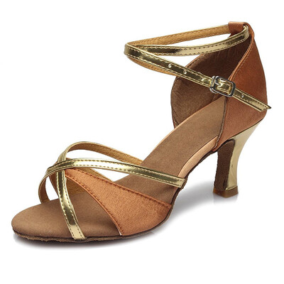 

2018 New Women Latin Dance Shoes Ballroom Dancing Shoes Hight Heeel 7CM Six Colors 805