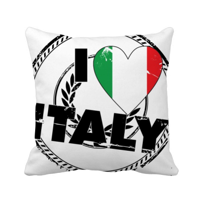 

I Love Italy Word Flag Love Heart Pattern Square Throw Pillow Insert Cushion Cover Home Sofa Decor Gift