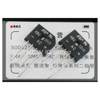 

Free Shipping 100PCS/LOT 10A flat bridge 10A bridge rectifier KBU1010 10A1000V