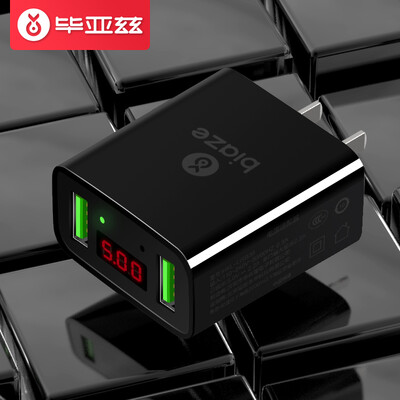 

BIAZE Dual Port USB-зарядное устройство для планшета для зарядки планшета Цифровой дисплей Поддержка Apple / Samsung / Millet / Huawei / OPPO / VIVO M16 Black