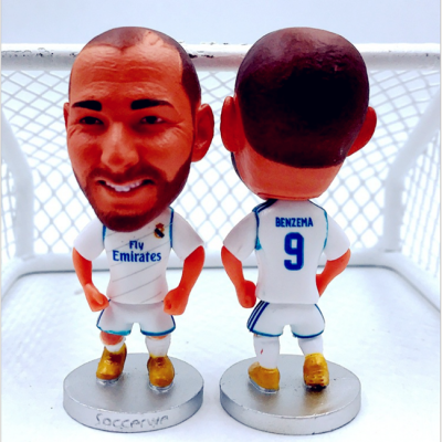 

5 PC Soccerwe Футбольная звезда куклы Zidane Raul C. Philippine Мосс Белл Бензема Футбол Кукольная модель Мини Статуя