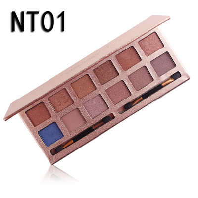 

12 Color Matte Shimmer Waterproof Brand Eyeshadow Pallete Balm Brow Cosmetic Makeup Natural Gift