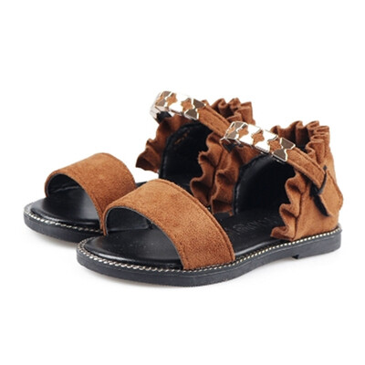 

Girls Sandals Summer Kids Shoes Fashion Solid Color Girls baby Flat Heel Shoes Children Shoes