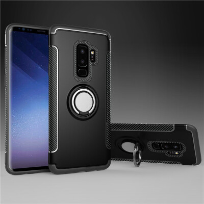 

Samsung Galaxys S8S9 Plus Armor Car Magnetic Suction Ring Bracket Silicon TPU Hard PC Phone Case