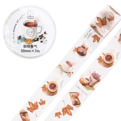 

Kinbor handbook wide version&paper tape 40mm7m retro hand book sticker color tape coffee newspaper DTB64245