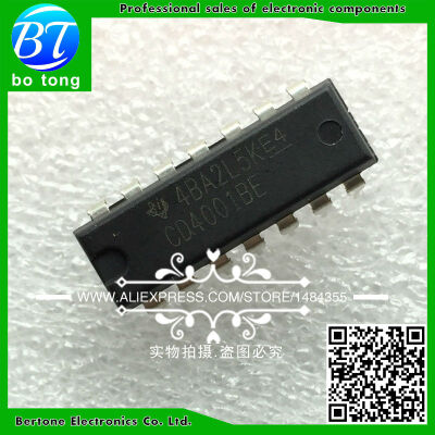 

50PCS CD4001BE DIP-14 CD4001 DIP free shipping