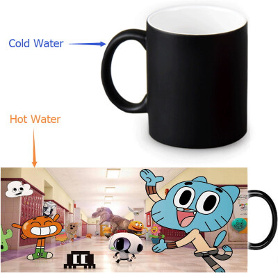 

The Amazing World of Gumball 350ml/12oz Heat Reveal Mug Color Change Coffee Cup Sensitive Morphing Mugs Magic Mug Milk Tea Cups