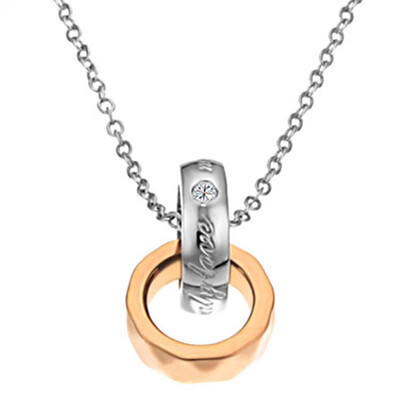 

High Quality Couples Necklace Pendant For Men Women Cubic Zirconia 316l Stainless Steel Fashion Jewelry Friendship Gift OGX557