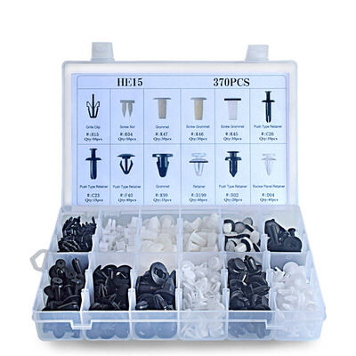 

CNIKESIN HE15 370PCS Mixed Auto Fastener Car Plastic Rivet Clips Body Interior Retainer Clips for Mitsubishi Universal 12Kinds