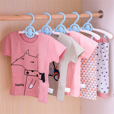 

Bingyou hanger plastic stretchable dual-use adult children baby clothes rack 10 Pack