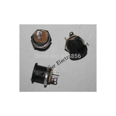

10PCS DC-022 5.5-2.1 Round hole screw nut DC power socket /outlet /jack good quality and ROHS
