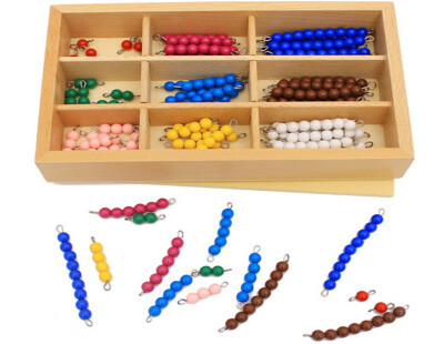 

New Wooden Baby Toy Montessori Mathematics Teaching Aids Colorful Beaded Stick Early Educational Toy Baby Gifts