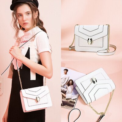 

Mona Lisa woman lady bag lady bag shoulder bag European&American fashion Messenger bag small square bag 77M2031013 white