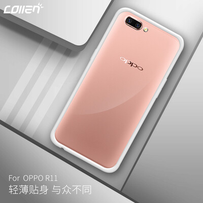 

Collen OPPO R11 Mobile Shell Cover R11 Anti-drop All Мягкий и жесткий прозрачный белый кристалл