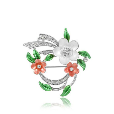 

Yoursfs® 18K Gold Plated Triple Oil Paint Crystal Flower Brooch Women's Fashion Jewelry