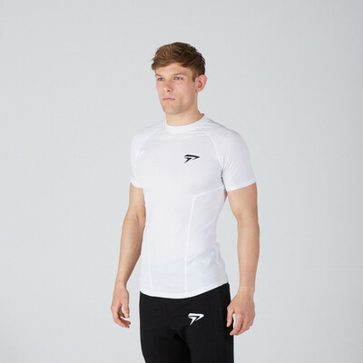 

men Muscle brothers fitness compression quick dry clothes T-shirt gyms stretch short-sleeved round neck body building tight tee