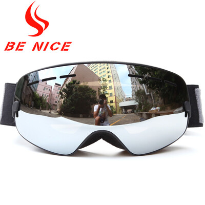 

Benice New Design 4-15 лет Детские лыжные очки Съемный двухслойный противотуманный двойной объектив Лыжные очки Snow-4300