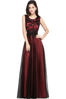 

Long Real Photo Lace Appliques Long Prom Dresses 2018 Cheap Evening Party Dresses
