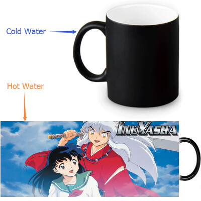 

Inuyasha 350ml12oz Heat Reveal Mug Color Change Coffee Cup Sensitive Morphing Mugs Magic Mug Milk Tea Cups